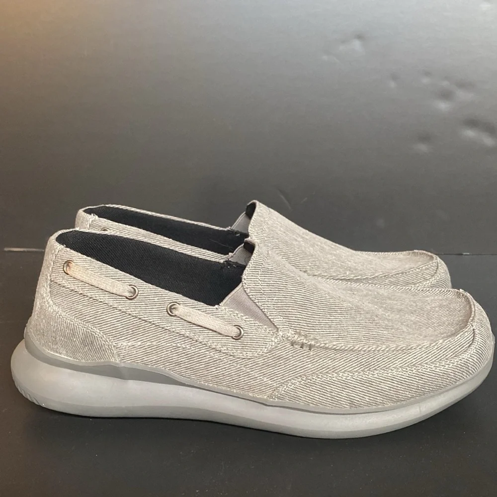 Propet Viasol Mens Canvas Slip On Lightweight Grey Sz 11